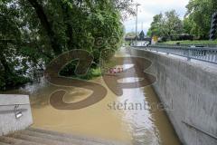 - Donau Hochwasser 2024  - Überschwemmung - Donaulände - Konrad Adenauer-Brücke - Foto: Markus Banai