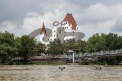 - Donau Hochwasser 2024  - Überschwemmung - Donausteg - Donaubühne - Foto: Markus Banai