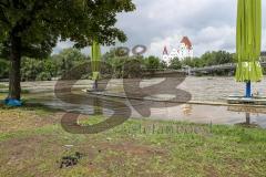 - Donau Hochwasser 2024  - Überschwemmung - Donausteg - Donaubühne - Foto: Markus Banai