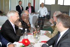 Pre-Opening des Funktionsgebäudes mit anliegendem Jugendhaus - Moderator Harald Stenger mitte - Sportdirektor FC Ingolstadt 04 Thomas Linke links - Roland Reichelt rechts -  Foto: Jürgen Meyer