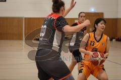Basketball - Frauen -  Saison 2026/27 - TSV Etting Ingolstadt - TSV Wasserburg 2 - Shimokawa Riho orange Etting  - Walz Patrizia schwarz Wasserburg - Foto: Meyer Jürgen