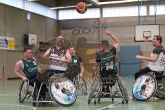 Rollstuhlbasketball —  Saison 2023/24 - Schanzer Wheelys - SV Reha Augsburg - Georg Sager Schanzer Wheelys  #14  - Leon Ruef #14 Augsburg - Foto: Meyer Jürgen