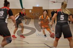 Basketball - Frauen -  Saison 2026/27 - TSV Etting Ingolstadt - TSV Wasserburg 2 - Shimokawa Riho orange Etting  - Lennert Tanja schwarz Wasserburg - Foto: Meyer Jürgen