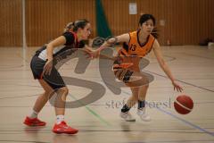 Basketball - Frauen -  Saison 2026/27 - TSV Etting Ingolstadt - TSV Wasserburg 2 - Shimokawa Riho orange Etting  - Lennert Tanja schwarz Wasserburg - Foto: Meyer Jürgen