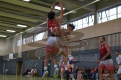 Basketball Bayernliga Herren - Saison 2026/27 - PSV Ingolstadt - TSV Milbertshofen - Göbel Fabian rot Milbertshofen - Petrovic Noel Dian weiss Ingolstadt - Foto: Meyer Jürgen