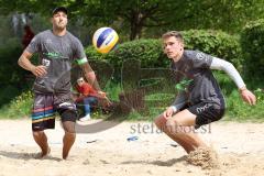 BVV Beach Masters (Kat.2) Ingolstadt Männer -  - Saison 2022/2023 - Kim  Huber (Nr.1 - Beach4u) links - Jastrow Lauritz (Nr.2 - Beach4u) rechts - Foto: Meyer Jürgen