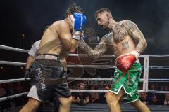 Night 4 Fight, Boxen; Profiboxer Rawil Fatullaew 32 (grüne Hose) gegen den 22-jährige Mexikaner Brayan Hernandez Pintor (schwarze Hose), Sieger Fatullaew nach Punkten in 6 Runden