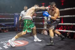 Night 4 Fight, Boxen; Profiboxer Rawil Fatullaew 32 (grüne Hose) gegen den 22-jährige Mexikaner Brayan Hernandez Pintor (schwarze Hose), Sieger Fatullaew nach Punkten in 6 Runden