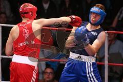 Ingolstädter Boxnacht - Fronte79 - Box-Club Ingolstadt vs. Auswahl München - blau Vadim Smirnov (BCI) gegen Jan Miehling rot