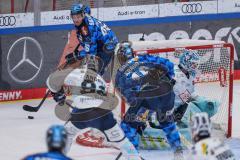 DEL; ERC Ingolstadt - Dresdner Eislöwen; Torchance Pietta Daniel (86 ERC) Torwart Schwendener Janick ( DDE) Andres Tomas (92 DDE) Krauß Johannes (16 ERC)