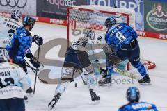 DEL; ERC Ingolstadt - Dresdner Eislöwen; Torchance verpasst Krauß Philipp (8 ERC) Braun Justin (61 DDE) Schmölz Daniel (92 ERC) McCrea Alec (3 DDE) Torwart Schwendener Janick ( DDE)