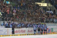 DEL - Playoff Halbfinale - ERC Ingolstadt - Hamburg Freezers - Spiel 6 - Tor Jubel Spielerbank