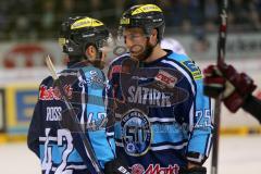 DEL - Playoff Halbfinale - ERC Ingolstadt - Hamburg Freezers - Spiel 6 - Jared Ross (42) und Robert Sabolic (25)