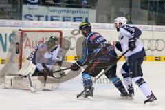 DEL - Playoff Halbfinale - ERC Ingolstadt - Hamburg Freezers - Spiel 6 - John Laliberte (15) am Tor