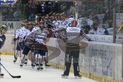 DEL - Eishockey - Playoff - Spiel 5 - ERC Ingolstadt - Iserlohn Roosters - Tor für Iserlohn 1:2 Jubel