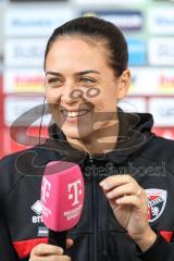 3. Liga; MSV Duisburg - FC Ingolstadt 04; vor dem Spiel Cheftrainerin Sabrina Wittmann (FCI) Interview