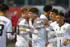 A-Junioren Bundesliga  - Saison 2024/25 - A-Junioren - FC Ingolstadt 04 - FC Augsburg - Alik Streck weiss FCI schiesst den 1:0 Führungstreffer - jubel - Foto: Meyer Jürgen