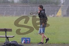 Bayernliga Nord - Saison 2023/2024 - FC Ingolstadt 04 - VFB Eichstätt - Starkregen - Cheftrainer Thomas Karg (FCI II) - Foto: Meyer Jürgen