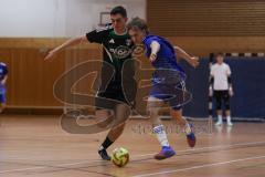 Hallenturnier Gaimersheim - Saison 2025/26 - TSV Gaimersheim - DJK Ingolstadt - Philipp Stipic schwarz Gaimersheim - Fabio Schwarzl blau DJK - Foto: Meyer Jürgen