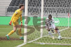 3. Liga; TSV Havelse - FC Ingolstadt 04; Tor Jubel Treffer Ausgleich 1:1 Obed Ugondu (17, FCI) Torwart Opitz Tom (1 TSV)