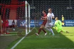3. Liga - Saison 2026/27 - SC Sonnenhof Großaspach - FC Ingolstadt 04 - Der 0:2 Treffer durch Lars Lokotsch (Nr.13 - FCI) - Torwart Maximilian Reule (Nr.1 - Großaspach) - jubel -  - XXXXX - Foto: Meyer Jürgen