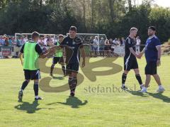 Relegation - Saison 2025/26 - SV Karlskron - FC Geisenfeld - Das Spiel ist aus - Geisenfeld steigt auf - jubel -  - Traurige Gesichter bei Karlskron - Foto: Meyer Jürgen