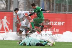AUDI - Schanzer Amateurcup - Finale -  2026  - SV Hundszell - SV Denkendorf - Gabriel Hägel TW Hundszell - Luc Kammerer weiss Hundszell - Sebastian Mayer grün Denkendorf - Foto: Meyer Jürgen