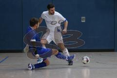 Hallenturnier MTV Ingolstadt - Saison 2025/26 - Reichertshofen - TSV Lichtenau - Maximilian Oswald TW Lichtenau - Efe Bulut weiss Reichertshofen - Foto: Meyer Jürgen