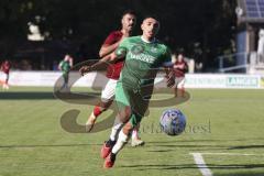 Kreisliga - Saison 2023/2024 - FC Gerolfing - Türk SV Ingolstadt - Halil Balaban rot Türk SV - Anastasios Porfyriadis grün Gerolfing - Foto: Meyer Jürgen