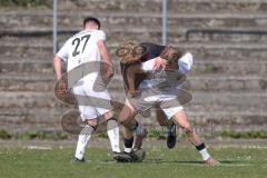 Bayernliga Nord - Saison 2025/26 - FC Ingolstadt 04 II - SpVgg Bayern Hof - Patrick Bachmann (Nr.8 - FC Ingolstadt II) - Laurenz Skrabalek weiss Bayern Hof  - Niklas Stadelmann weiss Bayern Hof  #27 - Foto: Meyer Jürgen