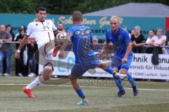 Toto - Pokal - Saison 2024/25 - DJK Hein - FC Ingolstadt 04 -  - Ognjen Drakulic (Nr.30 - FCI) - Matthias Fries (Nr.7 - DJK Hain) - Foto: Meyer Jürgen