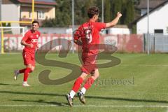 Bayernliga Nord - Saison 2023/2024 - FC Ingolstadt 04 - FC Coburg - Deer 1:0 Führungstreffer durch Leon Nuhanovic rot FCI - jubel - Foto: Meyer Jürgen