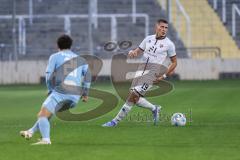 Toto-Pokal 2024; TürkGücü München - FC Ingolstadt 04; Mladen Cvjetinovic (19, FCI) Porta, Sandro (TGM)