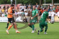 Toto-Pokal; SV Manching - FC Ingolstadt 04; Felix Keidel (43, FCI) Marcel Posselt (SVM) Maximilian Eberwein (SVM)