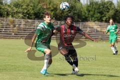 Bayernliga Nord - Saison 2024/25 - FC Ingolstadt 04 II - SV Fortuna Regensburg - Said Souleymane (Nr.17 - FCI U21) - Zöllner Tobias grün Regensburg - Foto: Meyer Jürgen