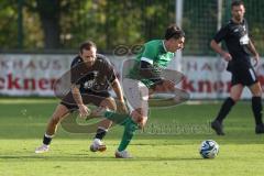 Bezirksliga - Saison 2024/25 - FC Gerolfing - TSV Gaimersheim - Anastasios Porfyriadis (Nr.27 - FC Gerolfing) - Thomas Schreiner (Nr.27 - TSV Gaimersheim) - Foto: Meyer Jürgen