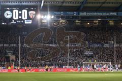 3. Liga; Arminia Bielefeld - FC Ingolstadt 04; Fan Fankurve Banner Fahnen Spruchband