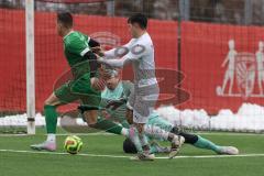 AUDI - Schanzer Amateurcup - Finale -  2026  - SV Hundszell - SV Denkendorf - Gabriel Hägel TW Hundszell - Luca Kammerer weiss Hundszell - Jonas Löffler grün Denkendorf - Foto: Meyer Jürgen