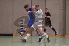 Hallenturnier Ingolstadt Nord - Saison 2024/25 - SV Pulling - SV Oberstimm - Jonas Weidinger blau Oberstimm  - Luka Badrov grau Pulling  - Foto: Meyer Jürgen