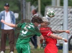 Toto - Pokal - Saison 2026/27 - SV Manching - SV Heimstetten - Vincent Amann (Nr.5 - SV Manching) - Pirmin Lindner rot Heimstetten  - Foto: Meyer Jürgen