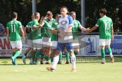 Bezirksliga - Saison 2024/25 - FC Gerolfing - TSV Rohrbach - Der 1:0 Führungstreffer durch Philipp Haunschild (Nr.12 - FC Gerolfing) - jubel -  - Foto: Meyer Jürgen