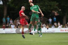 Landesliga - Saison 2024/25 - SV Manching - FSV Pfaffenhofen - Fabian Neumayer (Nr.9 - SV Manching) - Sebastian Waas rot Pfaffenhofen - Foto: Meyer Jürgen