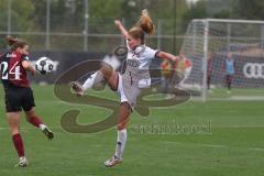 DFB Pokal - Frauen - Saison 2025/26 - FC Ingolstadt 04 Frauen - 1. FC Nürnberg - Leonie Haberäcker (Nr.15 - FC Ingolstadt Frauen I) - Lein Nastassja rot Nürnberg - Foto: Meyer Jürgen