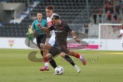 3. Liga - Saison 2025/26 - VFB Stuttgart II - FC Ingolstadt 04  - Linus Rosenlöcher (Nr.19 - FC Ingolstadt 04) - Christopher Olivier (Nr.24 - VFB Stuttgart II) - Foto: Meyer Jürgen