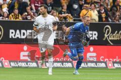 3. Liga; SG Dynamo Dresden - FC Ingolstadt 04; Torwart Marius Funk (1, FCI) Lukas Fröde (34, FCI)