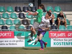 Freundschaftsspiel - FC Gerolfing - VFR Neuburg - Timo Kraus (Nr.21 - FC Gerolfing) - Sandi Omanovic (Nr.16 - VFR Neuburg) - Foto: Meyer Jürgen