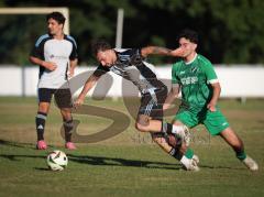 Freundschaftsspiel - Saison 2026/27 - TSV Ober/.Unterhaunstadt - FC Gerolfing  - Giulio Conti (Nr.5 - FC Gerolfing) - Nikola Kamenjasevic grau Ober./Unterh.stadt  - Foto: Meyer Jürgen
