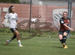 2. Bundesliga Frauen - Saison 2026/27  - FC Ingolstadt 04 Frauen - 1.FCC Turbine Potsdam - Diaz de Souza Thalia weiss Potsdam - Jenny Gaugigl (Nr.25 - FCI Frauen) - Foto: Meyer Jürgen