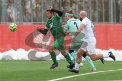 AUDI - Schanzer Amateurcup - Finale -  2026  - SV Hundszell - SV Denkendorf - Matthias Pickl grün Denkendorf - Gabriel Hägel TW Hundszell - Marcel Nicht weiss Hundszell - Foto: Meyer Jürgen