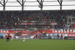 3.Liga - Saison 2022/2023 - FC Ingolstadt 04 -  - FC Freiburg II - Spruchband - Choreo - Fans - Foto: Meyer Jürgen
